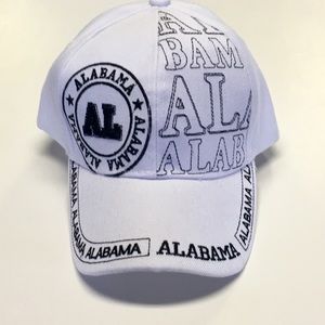 Alabama Football Adjustable Cap Hat White SEC NCAA